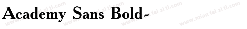 Academy Sans Bold字体转换